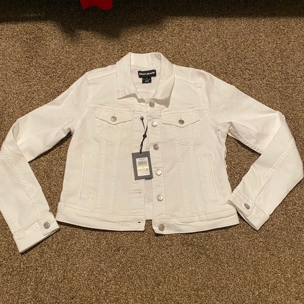 NWT DKNY white jean jackets